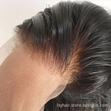 2021 Wholesale Preplucked Hairline Human Hair Wigs,Peruvian Hd Lace Front Wigs Natural Curly Full Lace Wig With Baby Hair